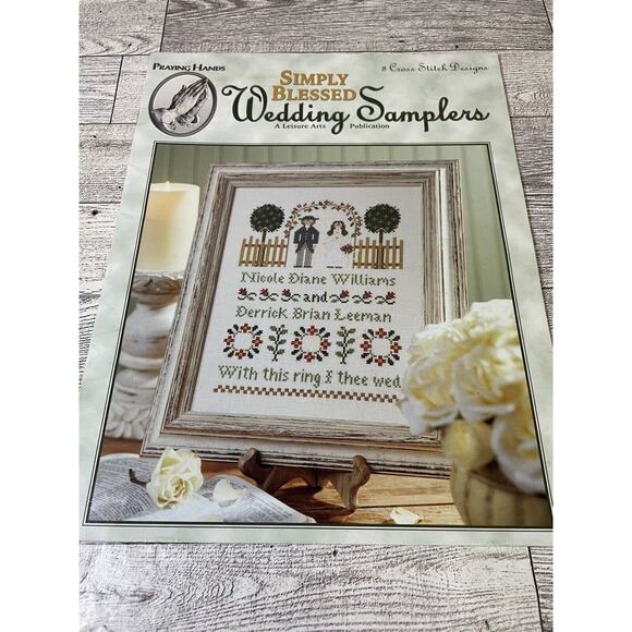 Cross Stitch Pattern Book Lot Country Whittenburg Wedding Samplers Inspirational - Picture 4 of 11